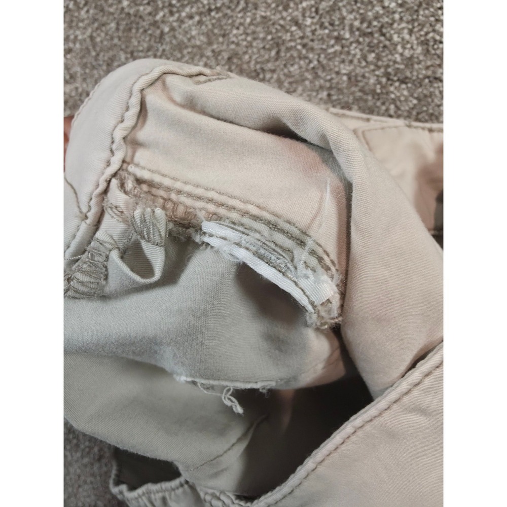 Hollister Mid-Rise Relaxed Boot Cargo Pants Tan Khaki 000R W23 Utility Y2K - Picture 8 of 10